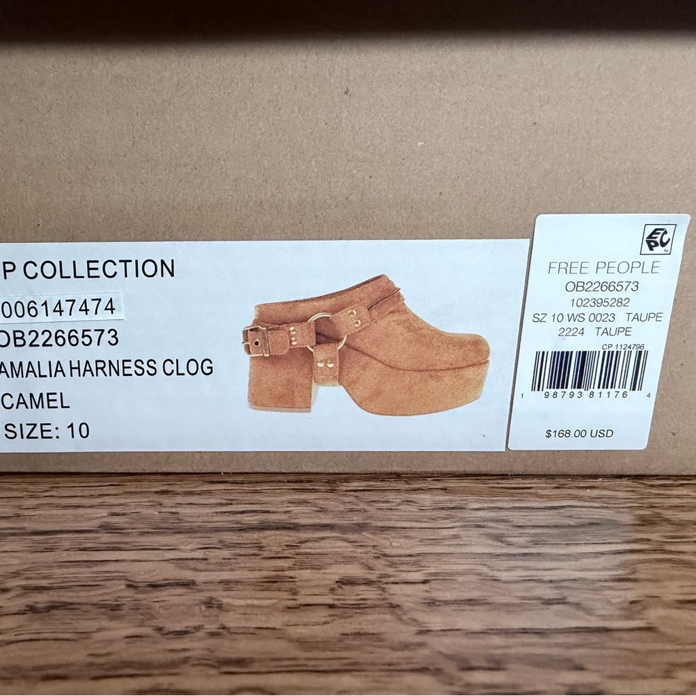 Free People Amalia Harness Platform Clogs – Camel – Size 10 - Picture 6 of 6
